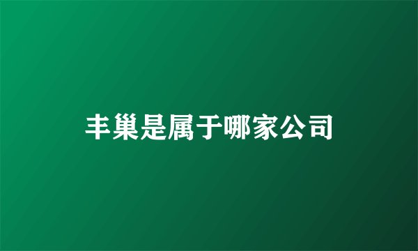 丰巢是属于哪家公司