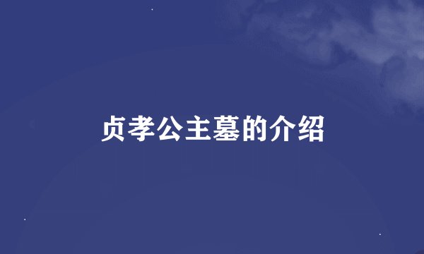 贞孝公主墓的介绍