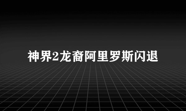 神界2龙裔阿里罗斯闪退