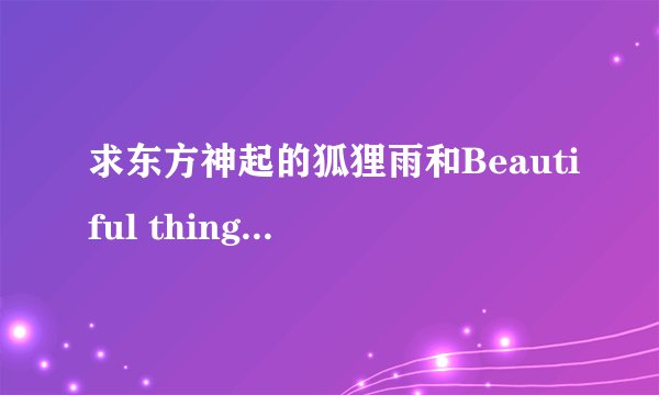 求东方神起的狐狸雨和Beautiful thing 的中文歌词