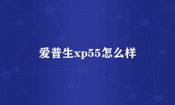 爱普生xp55怎么样