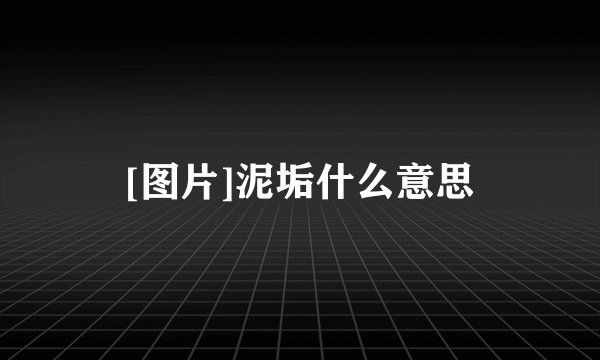 [图片]泥垢什么意思