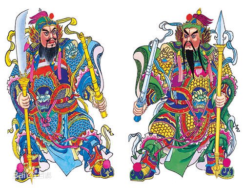 大门两边贴的门神怎么贴？