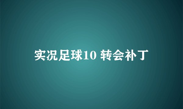 实况足球10 转会补丁