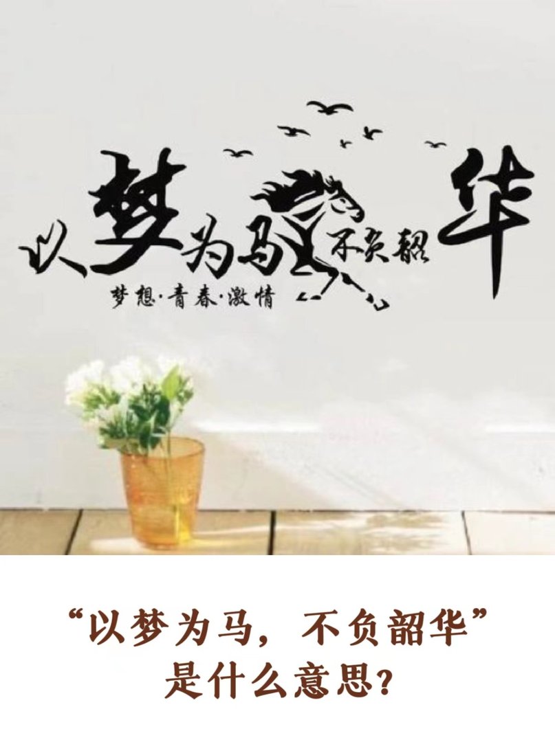 “以梦为马，不负韶华”是什么意思?