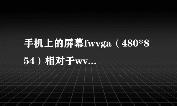 手机上的屏幕fwvga（480*854）相对于wvga（480*800）有什么优势与劣势？