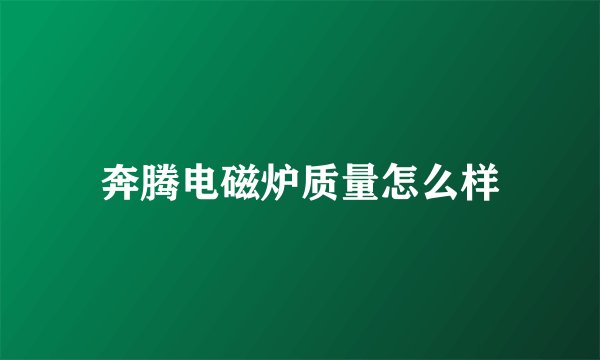 奔腾电磁炉质量怎么样
