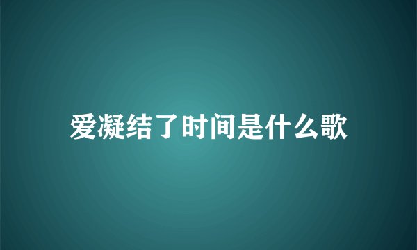 爱凝结了时间是什么歌