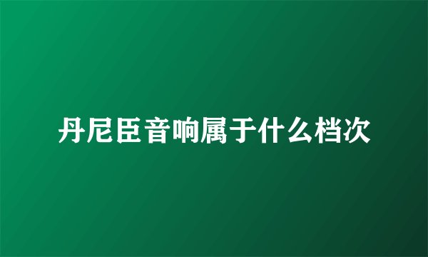 丹尼臣音响属于什么档次