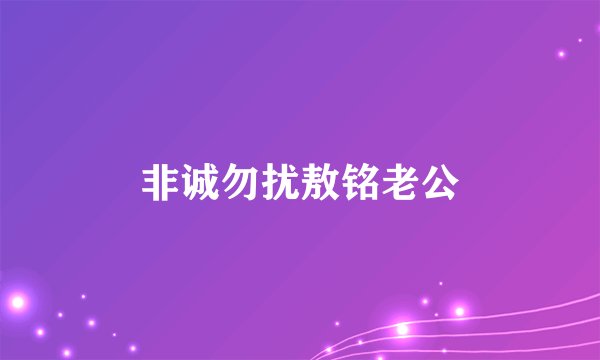 非诚勿扰敖铭老公