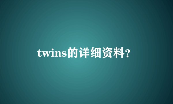 twins的详细资料？