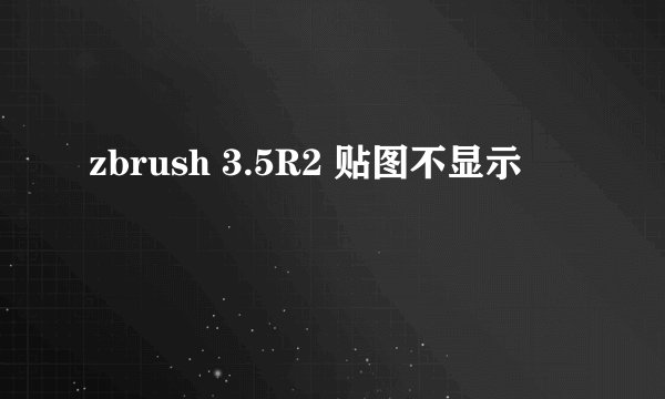 zbrush 3.5R2 贴图不显示