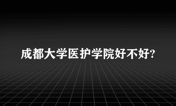 成都大学医护学院好不好?