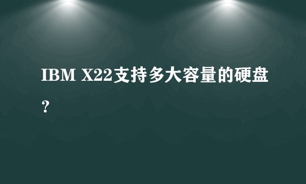 IBM X22支持多大容量的硬盘？