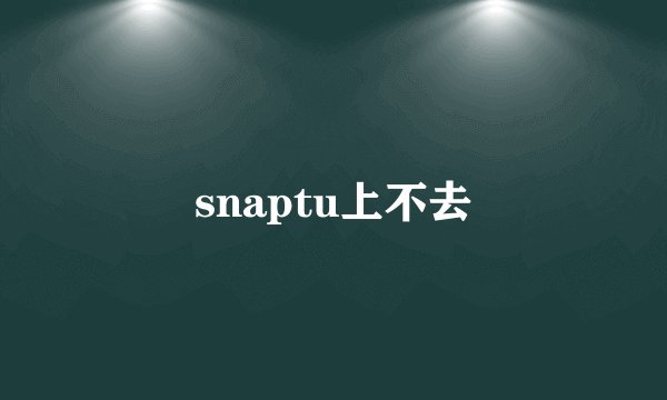 snaptu上不去