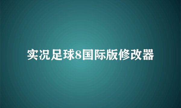 实况足球8国际版修改器