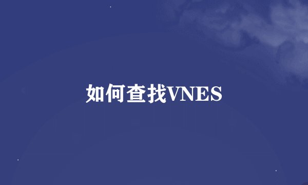 如何查找VNES