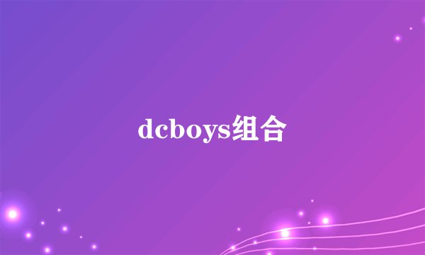 dcboys组合