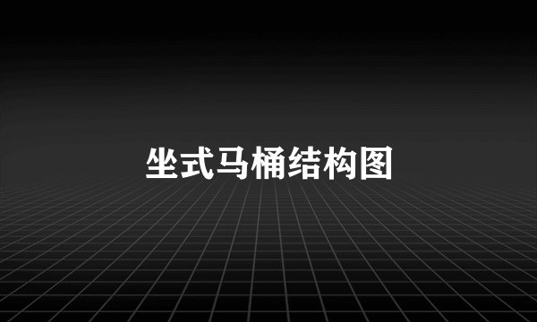 坐式马桶结构图
