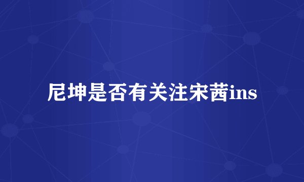 尼坤是否有关注宋茜ins