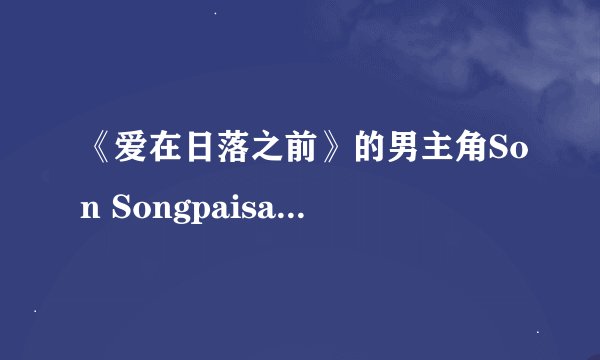 《爱在日落之前》的男主角Son Songpaisarn演过那些电视剧