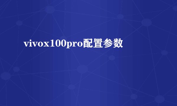 vivox100pro配置参数