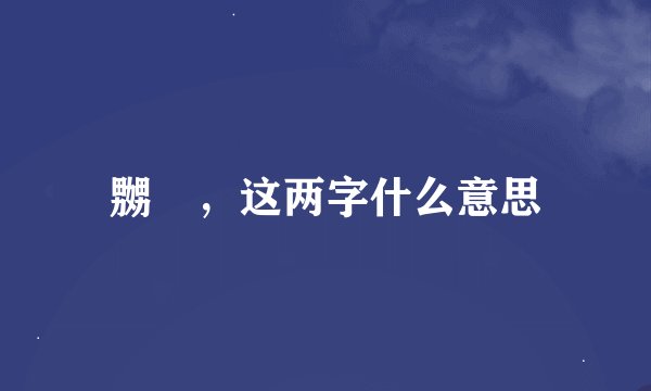 嬲嫐，这两字什么意思