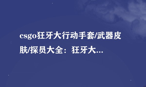 csgo狂牙大行动手套/武器皮肤/探员大全：狂牙大行动手套皮肤展示