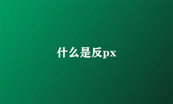 什么是反px