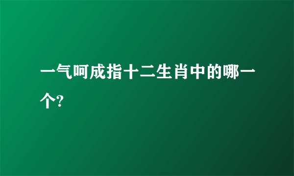 一气呵成指十二生肖中的哪一个?