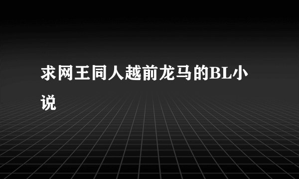 求网王同人越前龙马的BL小说