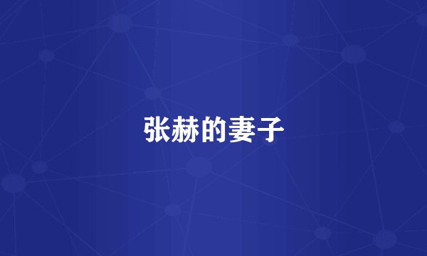 张赫的妻子