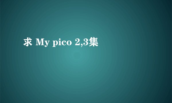 求 My pico 2,3集