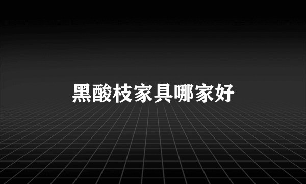 黑酸枝家具哪家好