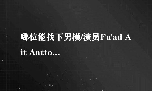 哪位能找下男模/演员Fu'ad Ait Aattou的资料，最好详细的!
