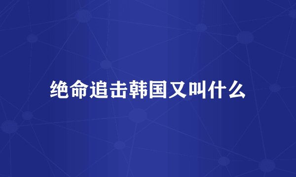 绝命追击韩国又叫什么