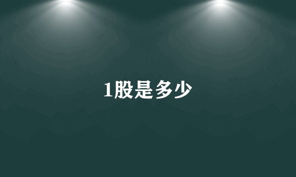 1股是多少