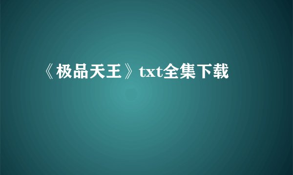 《极品天王》txt全集下载