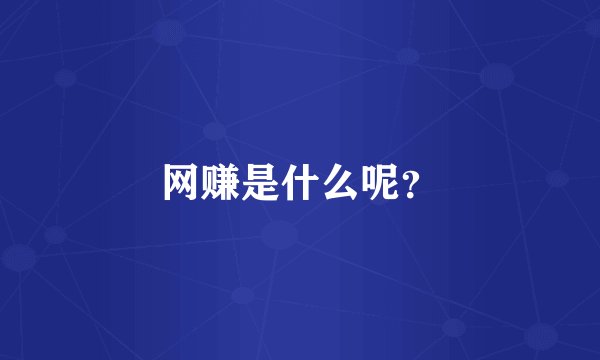 网赚是什么呢？