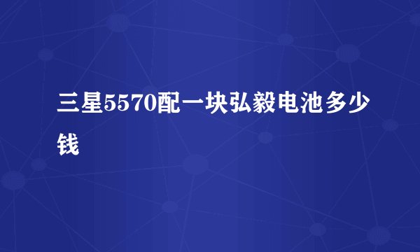 三星5570配一块弘毅电池多少钱