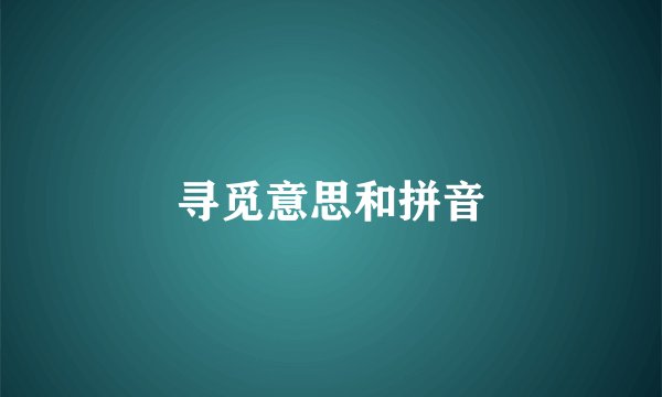 寻觅意思和拼音