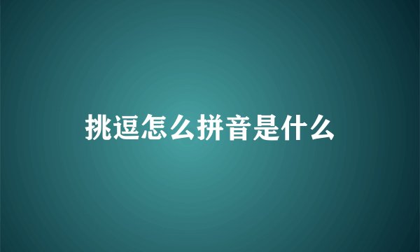 挑逗怎么拼音是什么