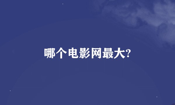 哪个电影网最大?