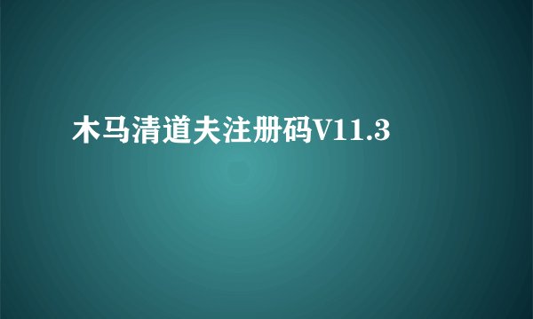 木马清道夫注册码V11.3