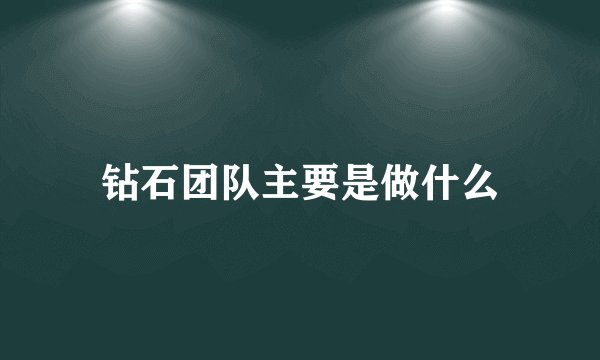 钻石团队主要是做什么