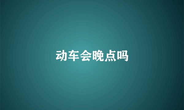 动车会晚点吗