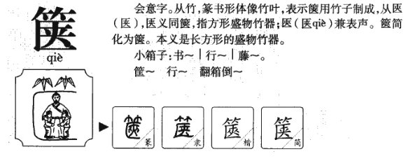 箱箧的意思