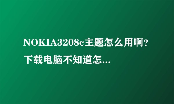 NOKIA3208c主题怎么用啊？下载电脑不知道怎么放手机里！~