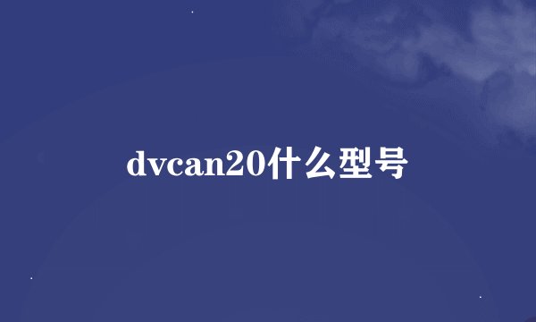 dvcan20什么型号