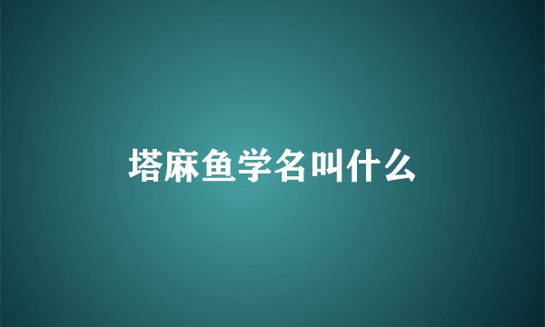 塔麻鱼学名叫什么